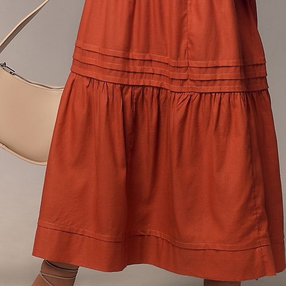 Somerset maxi orange linen dress - Picture 3 of 3